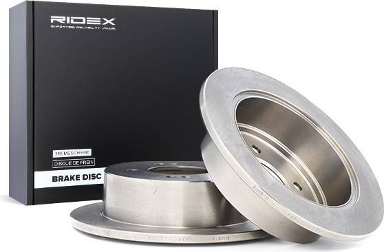 Ridex Brake Disc Rear Axle Uncoated Cast Iron