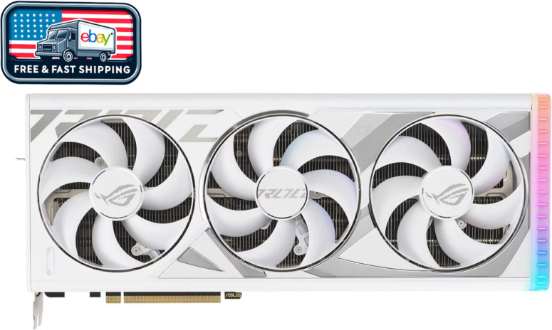 4090 rtx PowerFit ASUS ROG Strix GeForce RTX 4090 White OC Edition Gaming Graphics Card