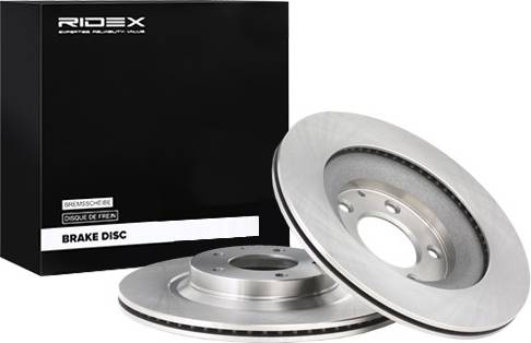 Ridex Brake Disc Rear Axle Vented Uncoated Cast Iron