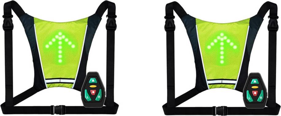 Exogio 2X LED Bike Turn Signal Backpack,LED Bicycle Turn Signals Vest,Rechargeable Reflective Backpack with Direction Indicator