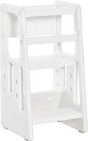 Homcom Kids Step Stool Adjustable Standing Platform Toddler Kitchen Stool -Standing Tower