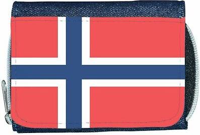 TeeTreeDesigns Norway flag denim wallet