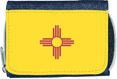 TeeTreeDesigns Mexico flag denim wallet