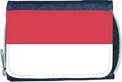TeeTreeDesigns Indonesia flag denim wallet