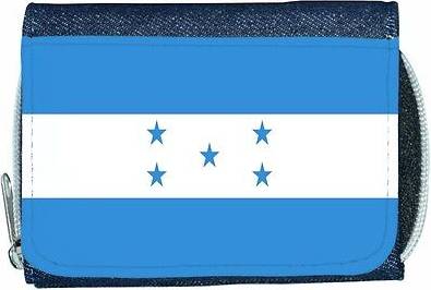 TeeTreeDesigns Honduras flag denim wallet