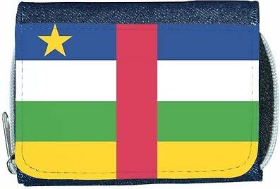 TeeTreeDesigns Central african republic flag denim wallet