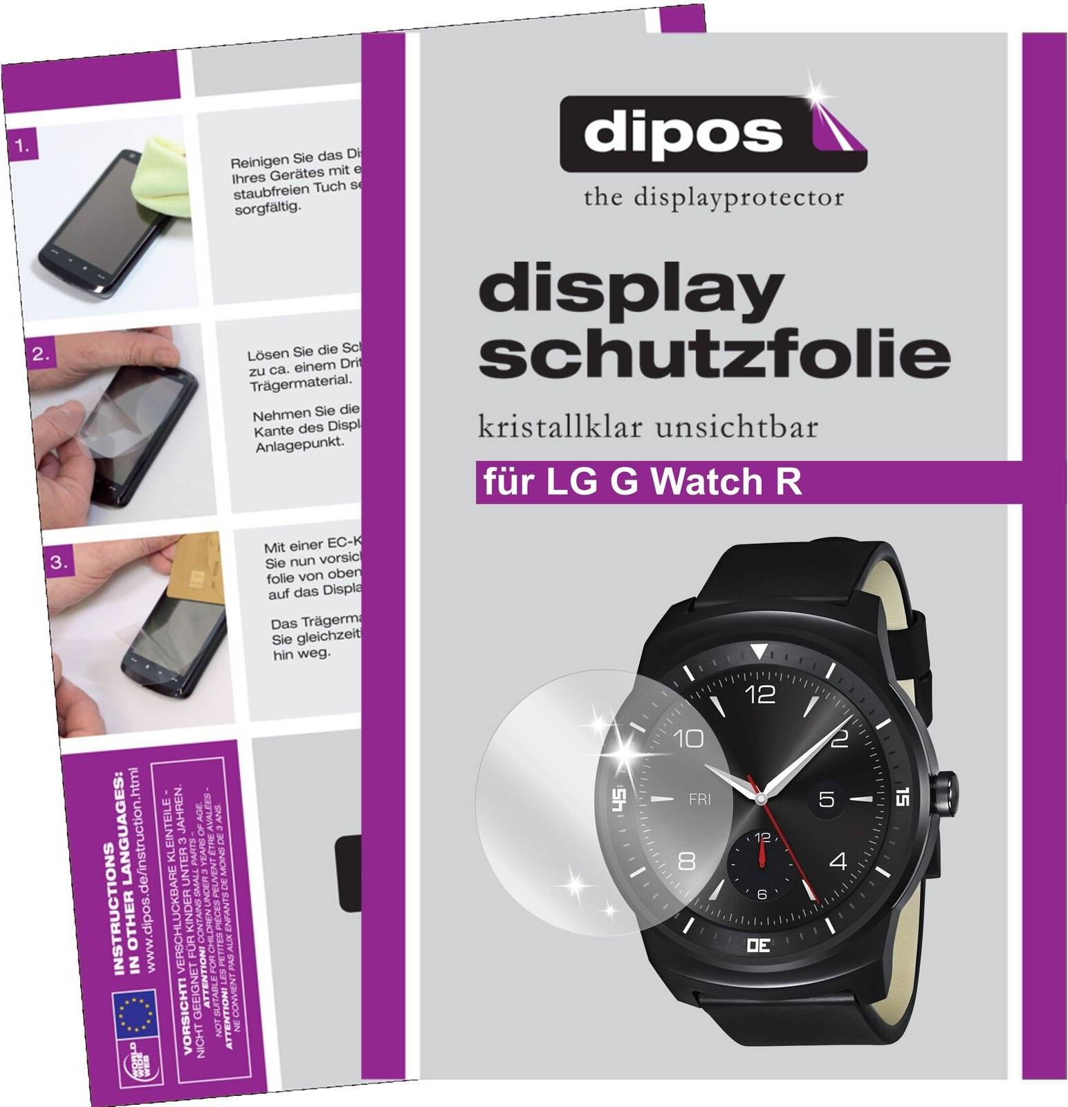Dipos Screen Protector LG Watch R Crystal