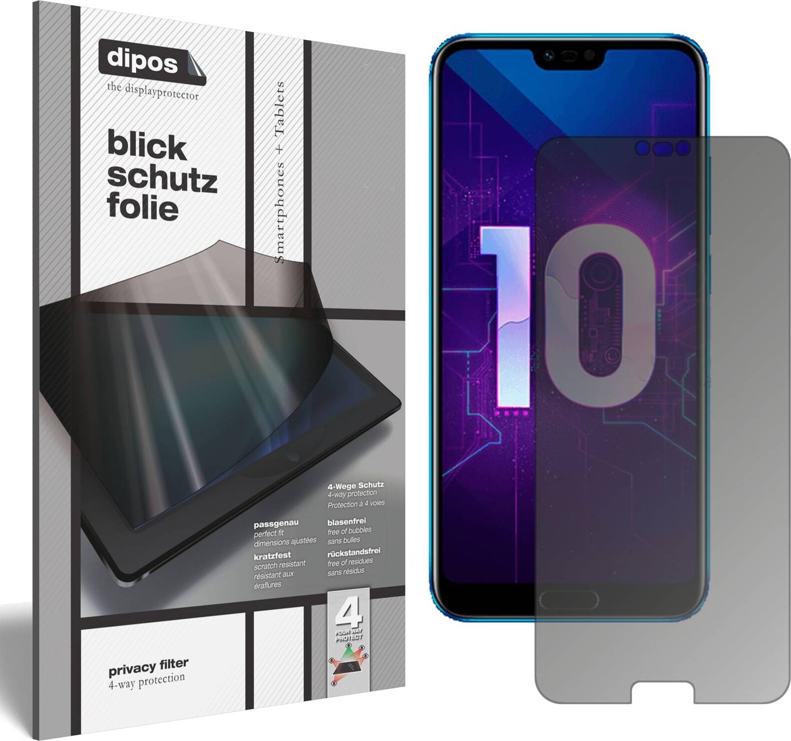 Dipos Honor 10 Privacy Filter Screen Protector