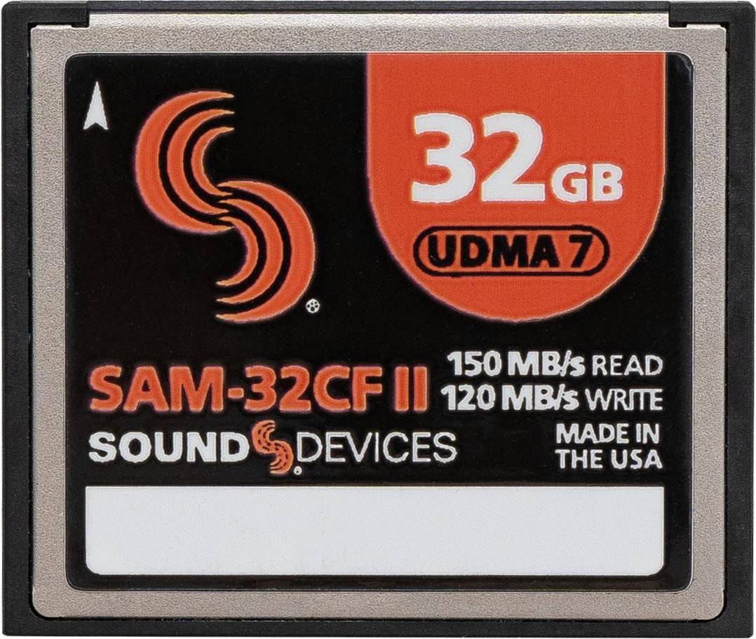Sound Devices SAM-32CF II 32GB UDMA-7 Compact Flash Memory Card