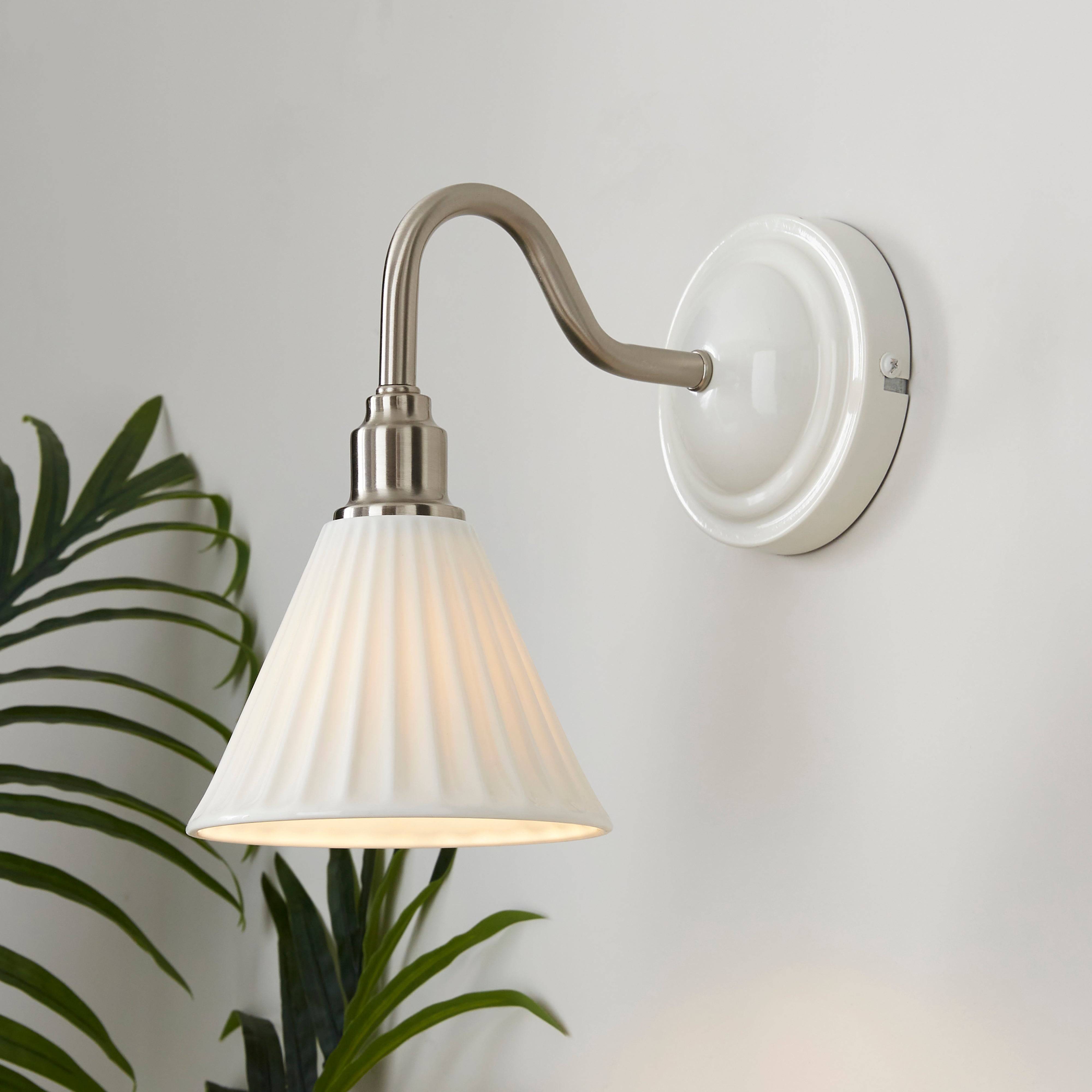 Dunelm Lilbourne Ribbed Ceramic Wall light