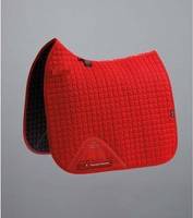 Dressage Saddle Pad In Plain Cotton - Rouge