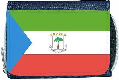 TeeTreeDesigns Equatorial guinea flag denim wallet