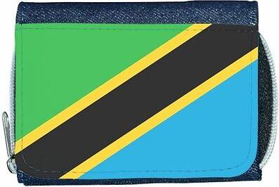 TeeTreeDesigns Tanzania flag denim wallet