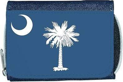 TeeTreeDesigns carolina flag denim wallet