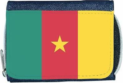 TeeTreeDesigns Cameroon flag denim wallet
