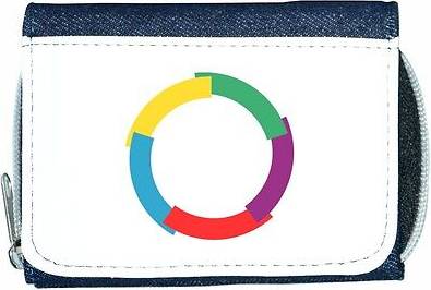 TeeTreeDesigns francophonie flag denim wallet