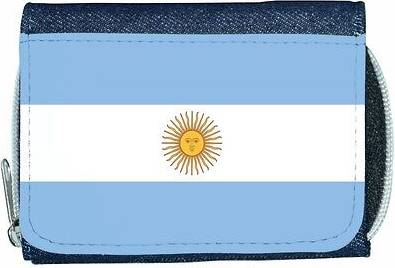 TeeTreeDesigns Argentina flag denim wallet