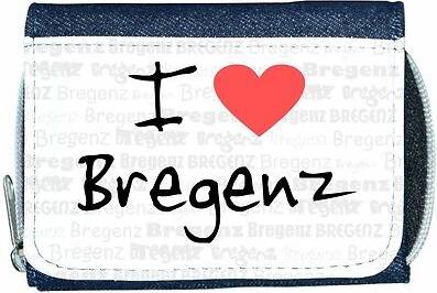 TeeTreeDesigns I love heart bregenz denim wallet
