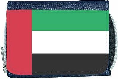 TeeTreeDesigns arab emirates flag denim wallet