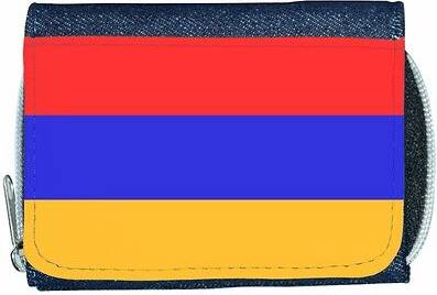 TeeTreeDesigns Armenia flag denim wallet