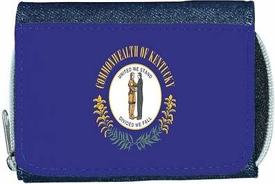 TeeTreeDesigns Kentucky flag denim wallet