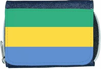 TeeTreeDesigns Gabon flag denim wallet