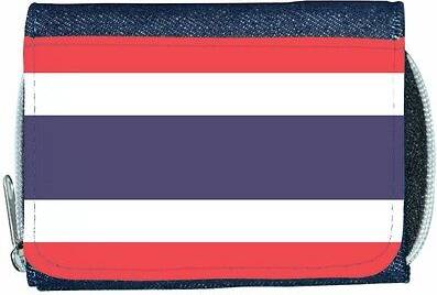 TeeTreeDesigns Thailand flag denim wallet
