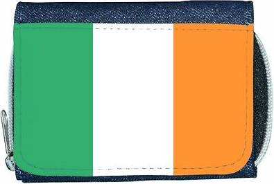 TeeTreeDesigns Ireland flag denim wallet