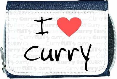 TeeTreeDesigns I love heart curry denim wallet