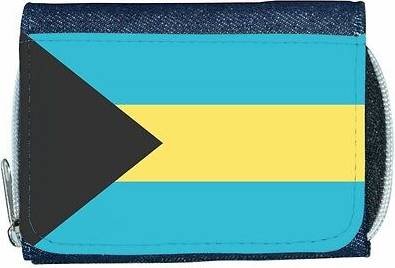 TeeTreeDesigns Bahamas flag denim wallet