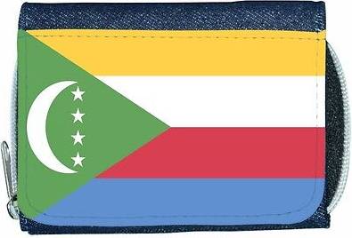 TeeTreeDesigns Comoros flag denim wallet
