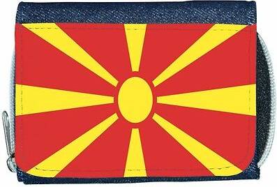 TeeTreeDesigns Macedonia flag denim wallet