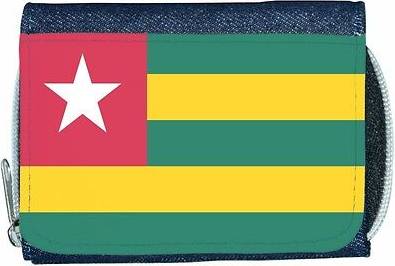 TeeTreeDesigns Togo flag denim wallet