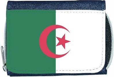 TeeTreeDesigns Algeria flag denim wallet