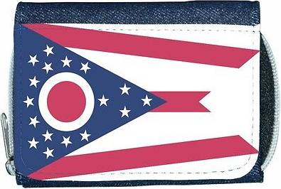 TeeTreeDesigns Ohio flag denim wallet