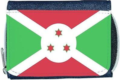 TeeTreeDesigns Burundi flag denim wallet