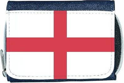 TeeTreeDesigns England flag denim wallet