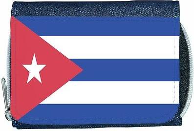 TeeTreeDesigns Cuba flag denim wallet