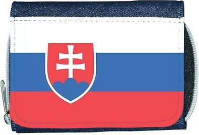 TeeTreeDesigns Slovakia flag denim wallet