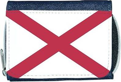 TeeTreeDesigns Alabama flag denim wallet