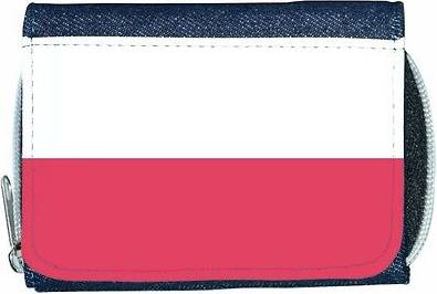 TeeTreeDesigns Poland flag denim wallet
