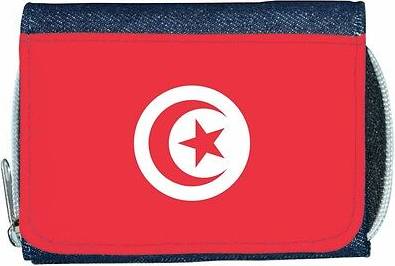 TeeTreeDesigns Tunisia flag denim wallet