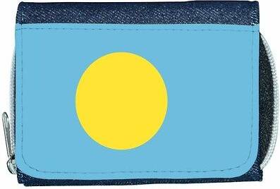 TeeTreeDesigns Palau flag denim wallet