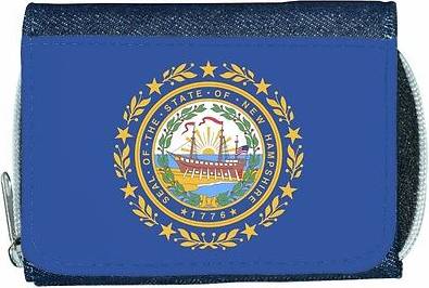 TeeTreeDesigns Hampshire flag denim wallet
