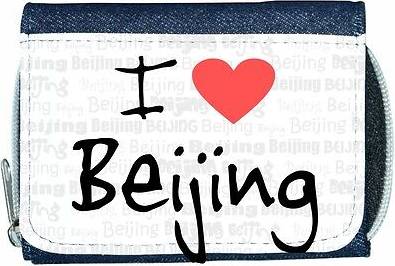TeeTreeDesigns I love heart beijing denim wallet