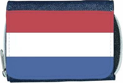 TeeTreeDesigns Netherlands flag denim wallet