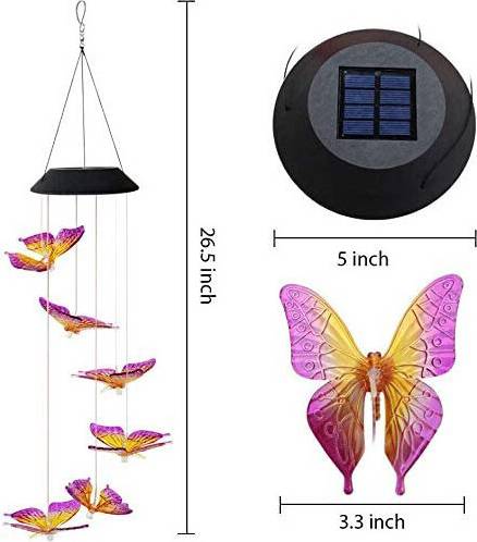 STOYOTU R LED Solar Wind Chimes Light Changing Wind