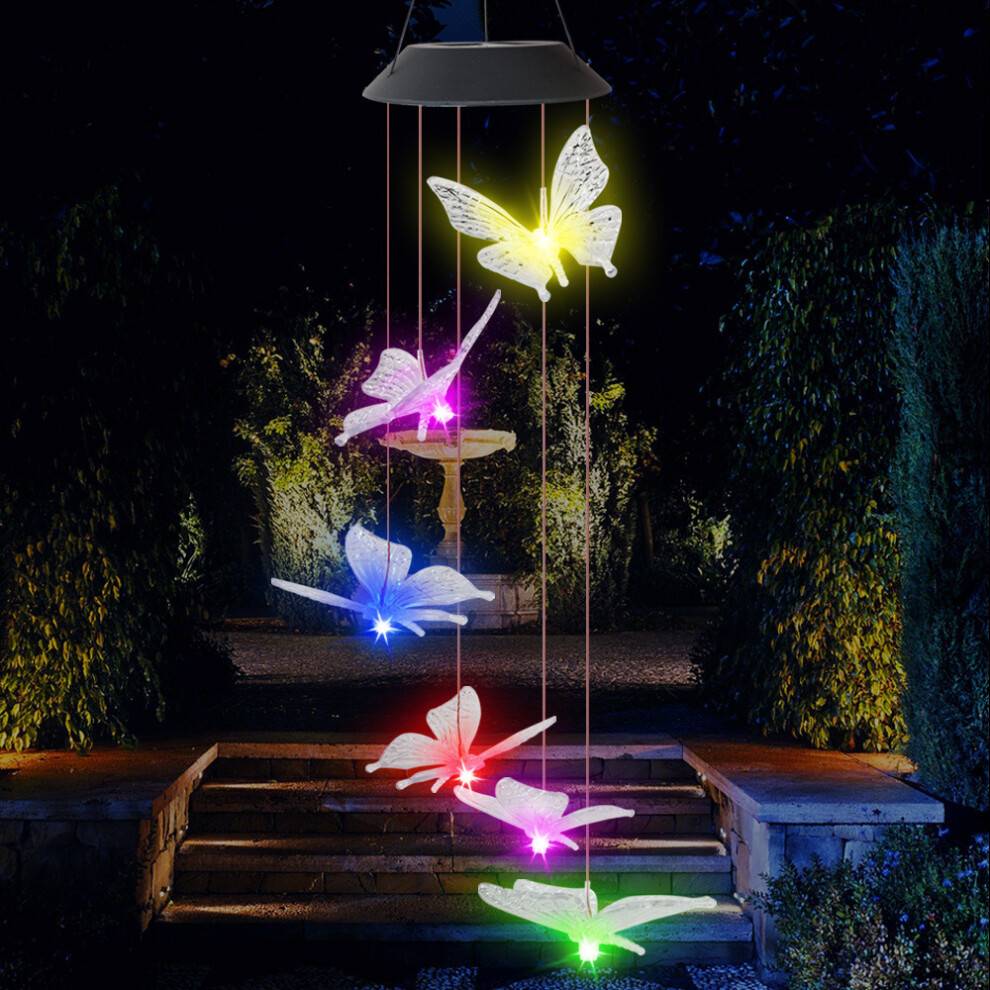 STOYOTU LED Solar Wind Chimes Light Color Changing Wind