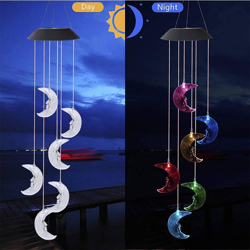 STOYOTU Q LED Solar Wind Chimes Light Changing Wind