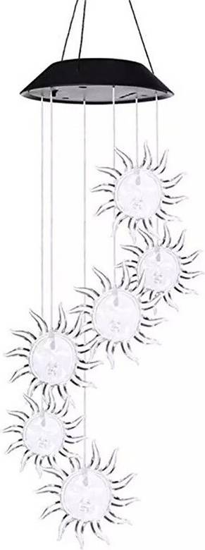 STOYOTU J LED Solar Wind Chimes Light Color Changing Wind